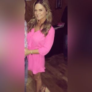 Karlie hot pink long sleeve romper size M medium